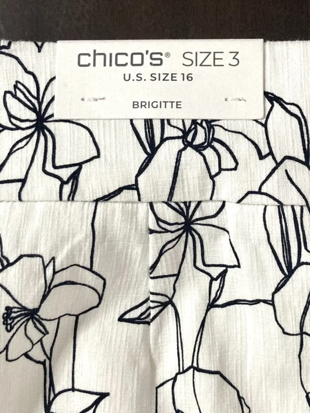 NWT $74 Chico’s 3 Brigitte Skort White Elastic Waist Pockets Casual Travel Sz 16